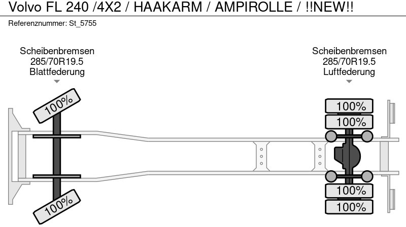 Jaunā Pacēlājs ar āķi Volvo FL 240 /4X2 / HAAKARM / AMPIROLLE / !!NEW!!: foto 19