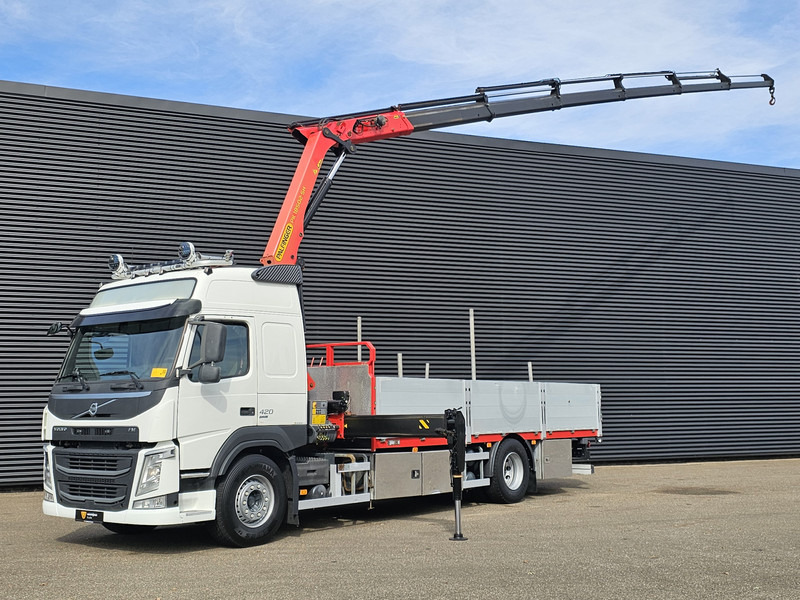 Volvo FM420 4x2 / PALFINGER 18502 - 17 mtr / CRANE / KRAN - Bortu kravas automašīna/ Platforma, Kravas auto ar manipulatoru: foto 1 Volvo FM420 4x2 / PALFINGER 18502 - 17 mtr / CRANE / KRAN - Bortu kravas automašīna/ Platforma, Kravas auto ar manipulatoru: foto 1