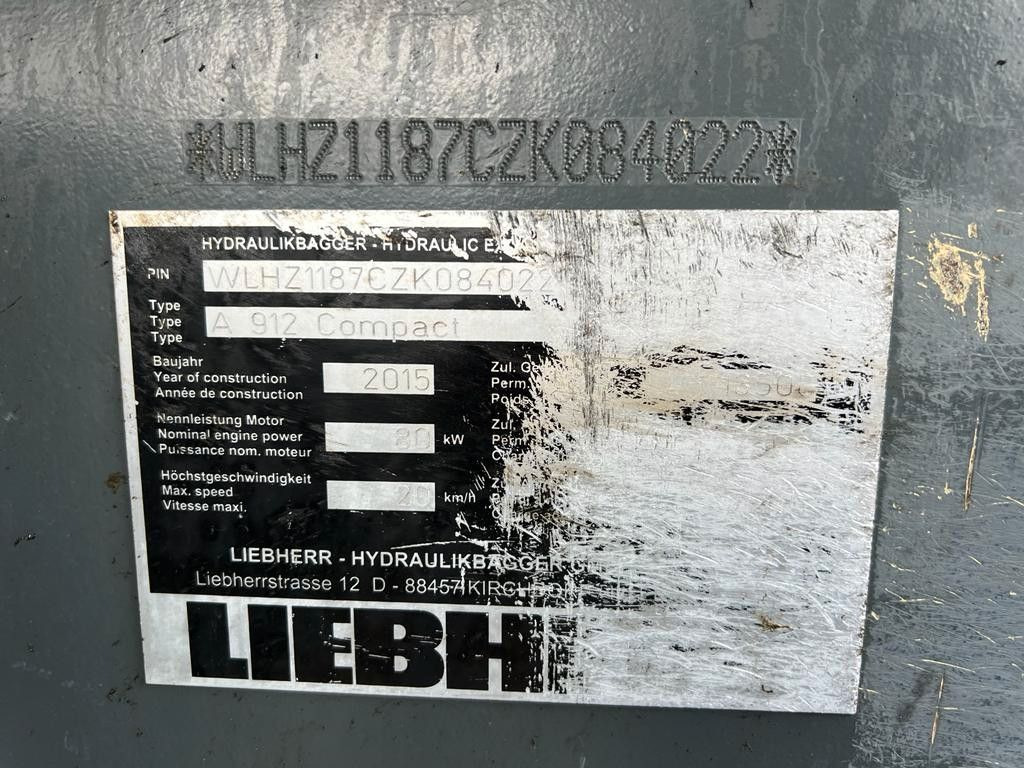 Liebherr A 912 Compact 3X Löffel 3 X Buckets - Riteņu ekskavators: foto 3 Liebherr A 912 Compact 3X Löffel 3 X Buckets - Riteņu ekskavators: foto 3