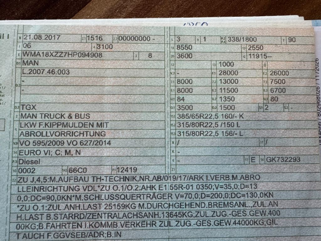 MAN 26.460 6X2 Retarder Klima Navigation guter Zust. - Pacēlājs ar āķi: foto 2 MAN 26.460 6X2 Retarder Klima Navigation guter Zust. - Pacēlājs ar āķi: foto 2