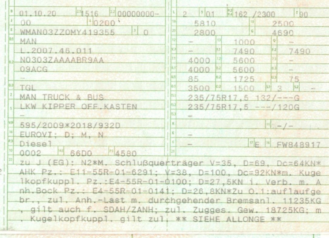 MAN 8.220 4x2 Meiller 3S. Kipper | TOP Zustand! - Komercauto pašizgāzējs: foto 2 MAN 8.220 4x2 Meiller 3S. Kipper | TOP Zustand! - Komercauto pašizgāzējs: foto 2