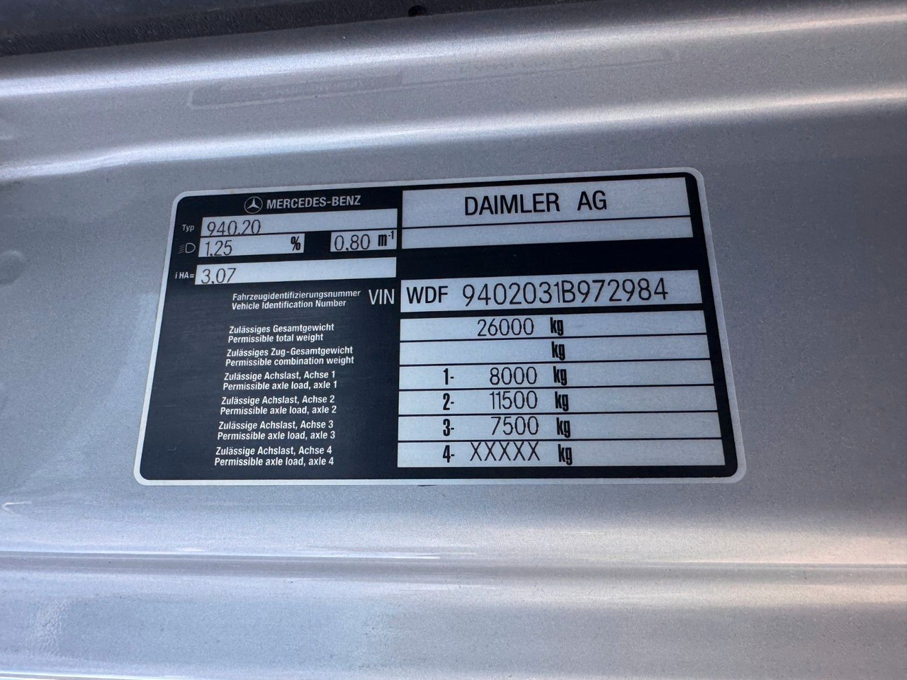 Mercedes-Benz 2540 6X2 Pritsche Palfinger PK 12002 mit Funk - Kravas auto ar manipulatoru: foto 3 Mercedes-Benz 2540 6X2 Pritsche Palfinger PK 12002 mit Funk - Kravas auto ar manipulatoru: foto 3