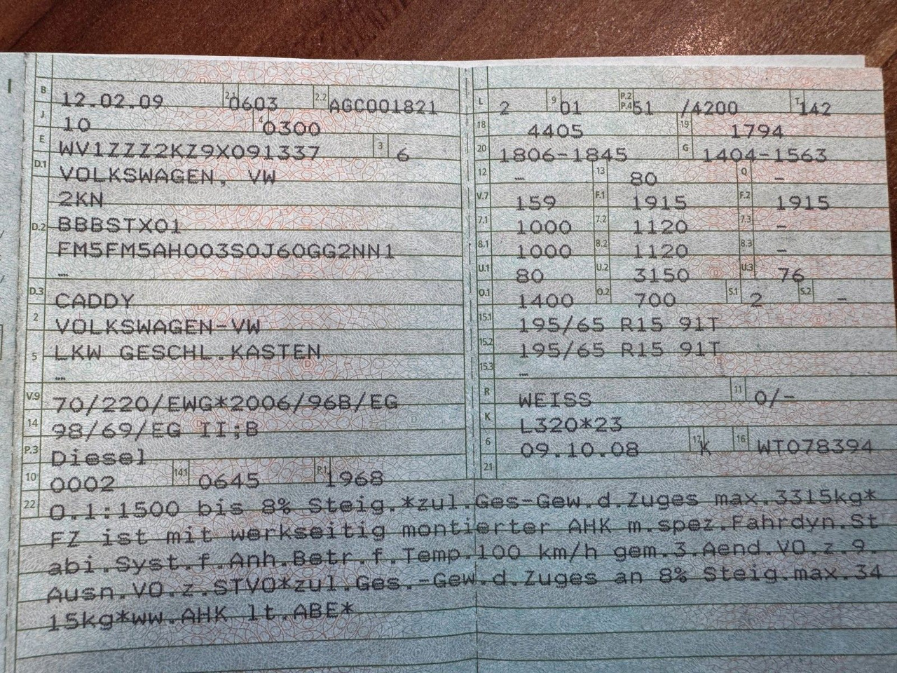 Volkswagen Caddy 69 PS Diesel - Mazs furgons: foto 2 Volkswagen Caddy 69 PS Diesel - Mazs furgons: foto 2