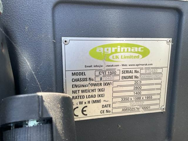 Agrimac ERT1500 - Teleskopiskais iekrāvējs: foto 5 Agrimac ERT1500 - Teleskopiskais iekrāvējs: foto 5