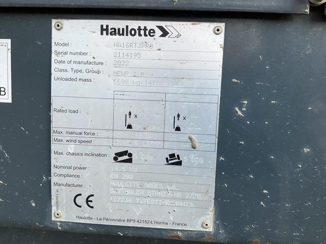 Haulotte HA16RT - Izlices pacēlājs: foto 5 Haulotte HA16RT - Izlices pacēlājs: foto 5