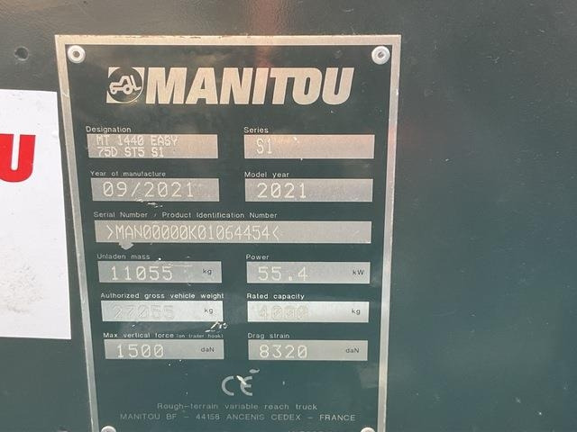 Manitou MT1440 - Teleskopiskais iekrāvējs: foto 5 Manitou MT1440 - Teleskopiskais iekrāvējs: foto 5