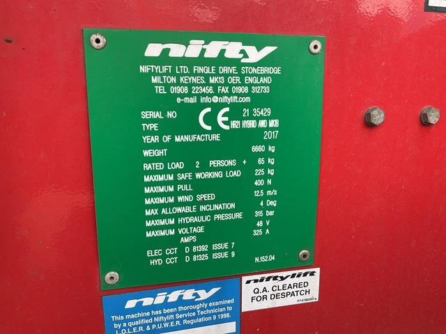 Niftylift HR21 - Izlices pacēlājs: foto 5 Niftylift HR21 - Izlices pacēlājs: foto 5
