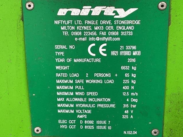Niftylift HR21 - Izlices pacēlājs: foto 5 Niftylift HR21 - Izlices pacēlājs: foto 5