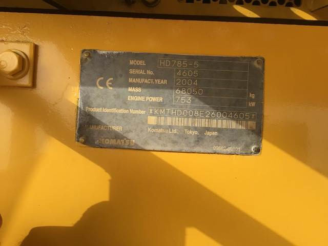 Komatsu HD785-5 - Karjeru pašizgāzējs: foto 5 Komatsu HD785-5 - Karjeru pašizgāzējs: foto 5