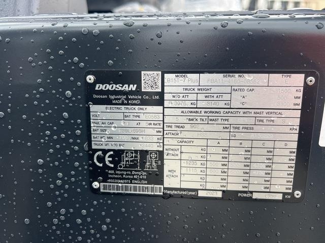 Doosan B15T-7 PLUS - Elektroiekrāvējs: foto 5 Doosan B15T-7 PLUS - Elektroiekrāvējs: foto 5