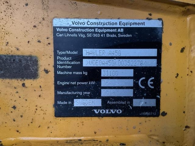 Volvo A45G - Artikulētias pašizgāzējs: foto 5 Volvo A45G - Artikulētias pašizgāzējs: foto 5