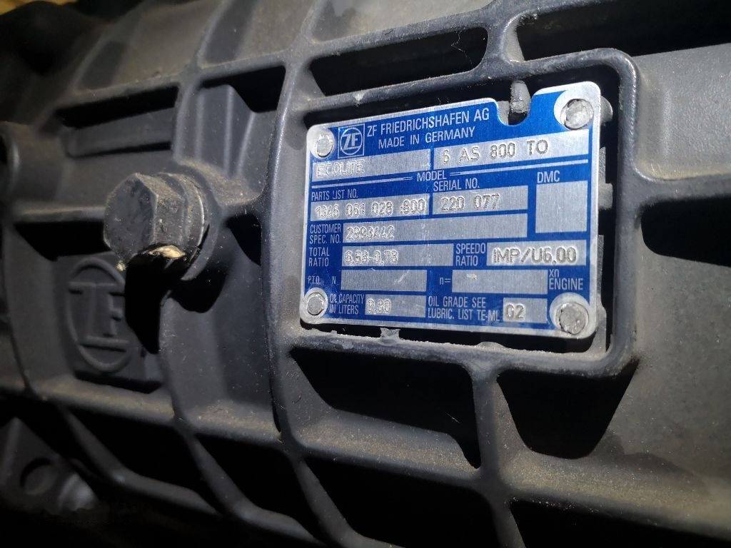 ZF 6AS 800 TO (6AS 800 TO) - Pārnesumkārba - Kravas automašīna: foto 1 ZF 6AS 800 TO (6AS 800 TO) - Pārnesumkārba - Kravas automašīna: foto 1