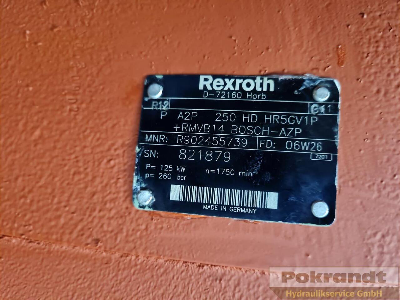 A2P250HD HR5GV1P + RMVB14 - Hidrauliskais sūknis: foto 5 A2P250HD HR5GV1P + RMVB14 - Hidrauliskais sūknis: foto 5