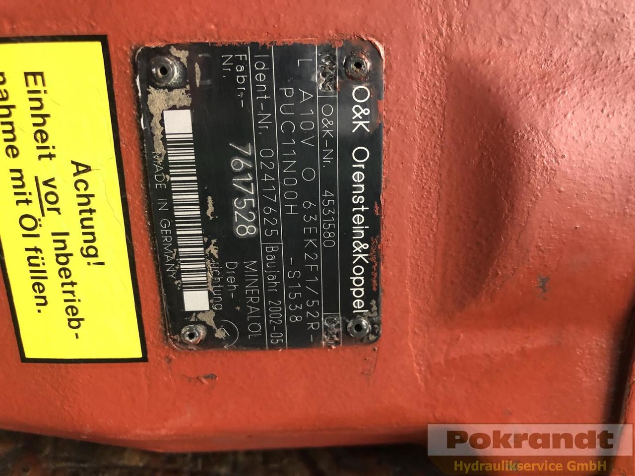 Rexroth A10VO63EK2F1-52R-PUC11N00H-S1538 - Hidrauliskais sūknis: foto 2 Rexroth A10VO63EK2F1-52R-PUC11N00H-S1538 - Hidrauliskais sūknis: foto 2