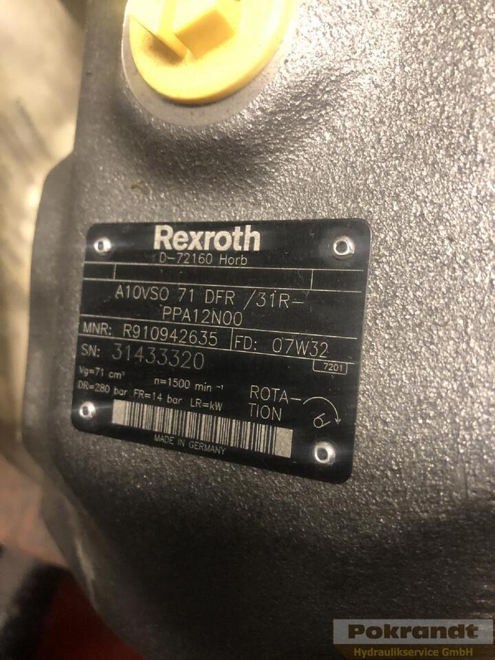 Rexroth A10VSO71DFR 31R PPA12N00 - Hidrauliskais sūknis: foto 2 Rexroth A10VSO71DFR 31R PPA12N00 - Hidrauliskais sūknis: foto 2