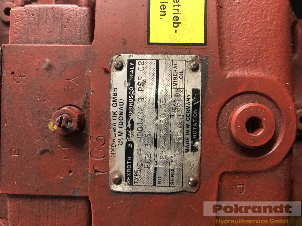 Rexroth A4VG71HDD1/32R PSF02F023S Bosch A4VG71HDD1 32R PSF 02 F023S - Hidrauliskais sūknis: foto 2 Rexroth A4VG71HDD1/32R PSF02F023S Bosch A4VG71HDD1 32R PSF 02 F023S - Hidrauliskais sūknis: foto 2