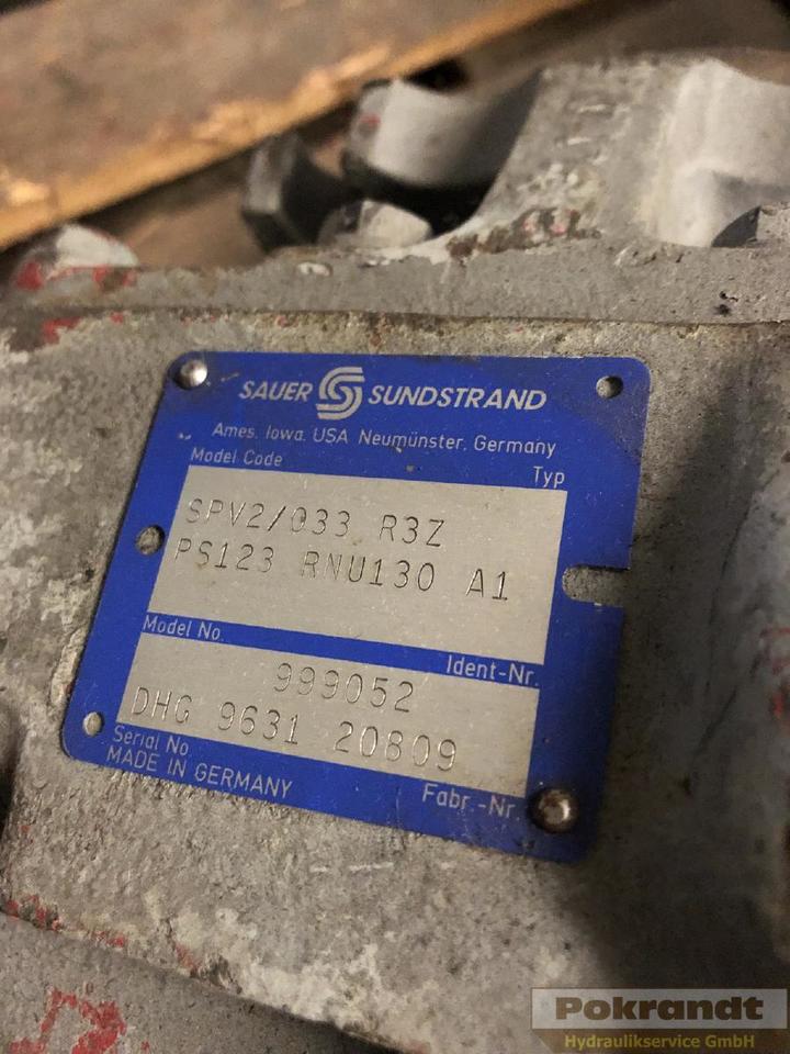 Sauer-Danfoss SPV2 033 R3ZPS - Hidrauliskais sūknis: foto 2 Sauer-Danfoss SPV2 033 R3ZPS - Hidrauliskais sūknis: foto 2