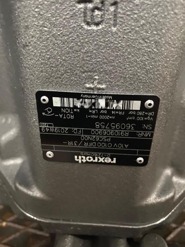 BOSCH / REXROTH A10VO100 DFR / 31R-PSC62N00 R910906900 - Hidrauliskais sūknis - Celtniecības tehnika: foto 2 BOSCH / REXROTH A10VO100 DFR / 31R-PSC62N00 R910906900 - Hidrauliskais sūknis - Celtniecības tehnika: foto 2