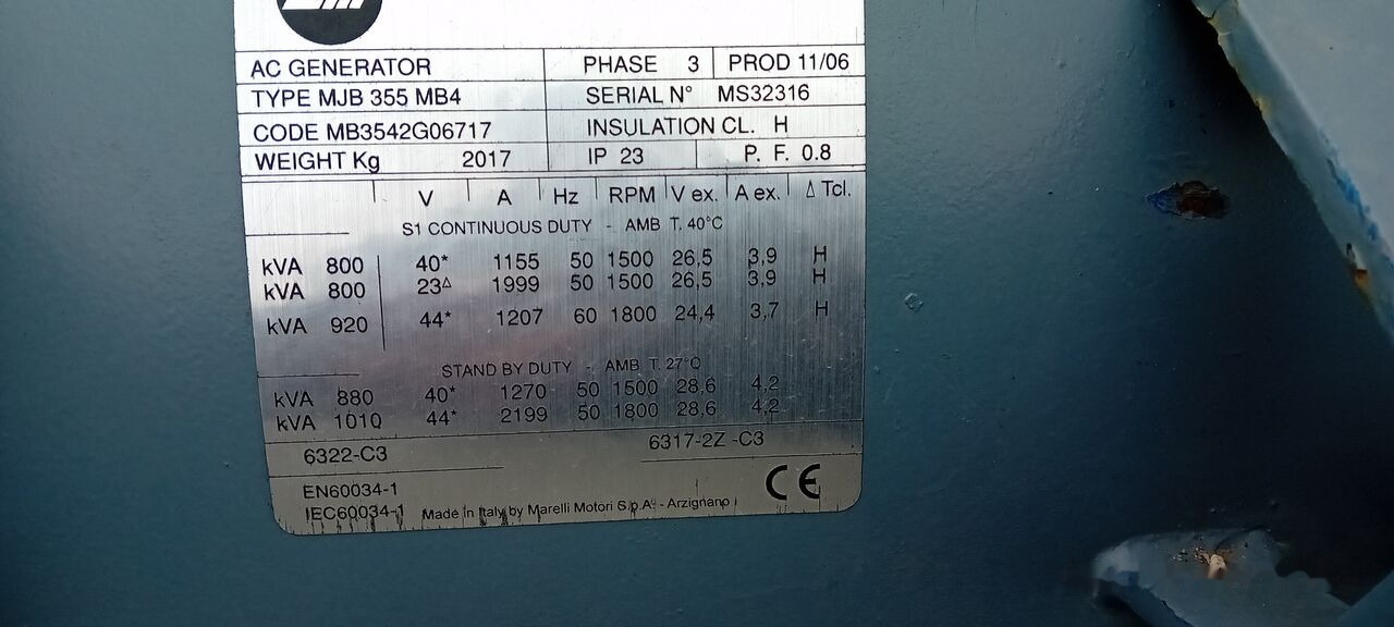 MAN MAN Generator Set Stamford 640 KW 800 KVA Diesel, 2017 Model, 931 HP, 8000 kg, Low Hours, For Sale in Poland - Elektroģenerators: foto 5 MAN MAN Generator Set Stamford 640 KW 800 KVA Diesel, 2017 Model, 931 HP, 8000 kg, Low Hours, For Sale in Poland - Elektroģenerators: foto 5