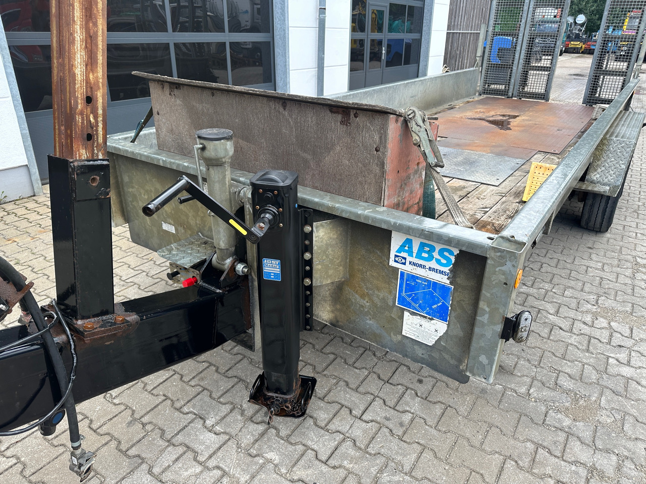 Piekabe zema profila platforma Demmler Tandem-Tiefladeranhänger Fräsenanhänger: foto 19