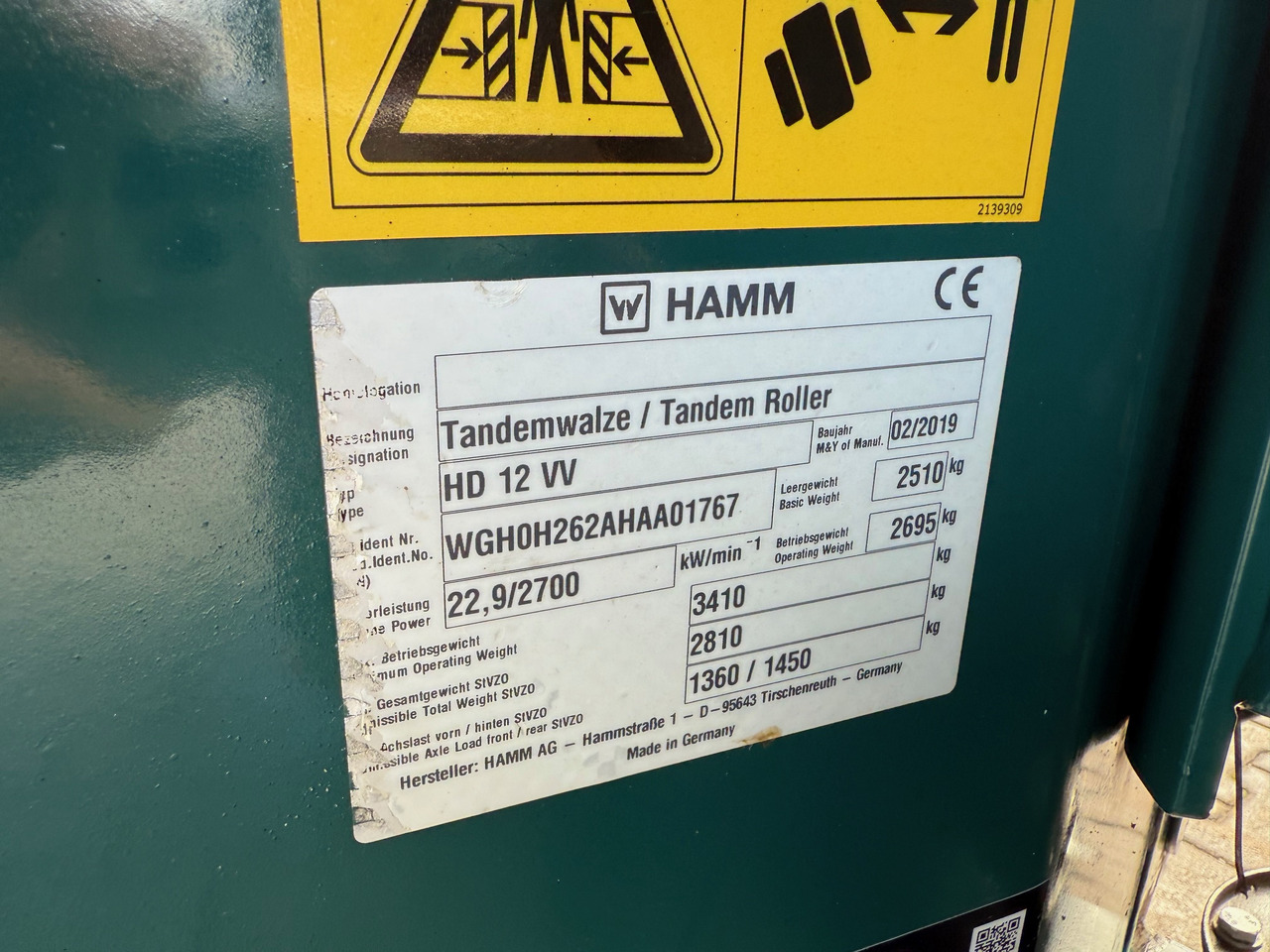 Ceļu veltnis Hamm HD12 VV Tandemwalze mit Dach: foto 11