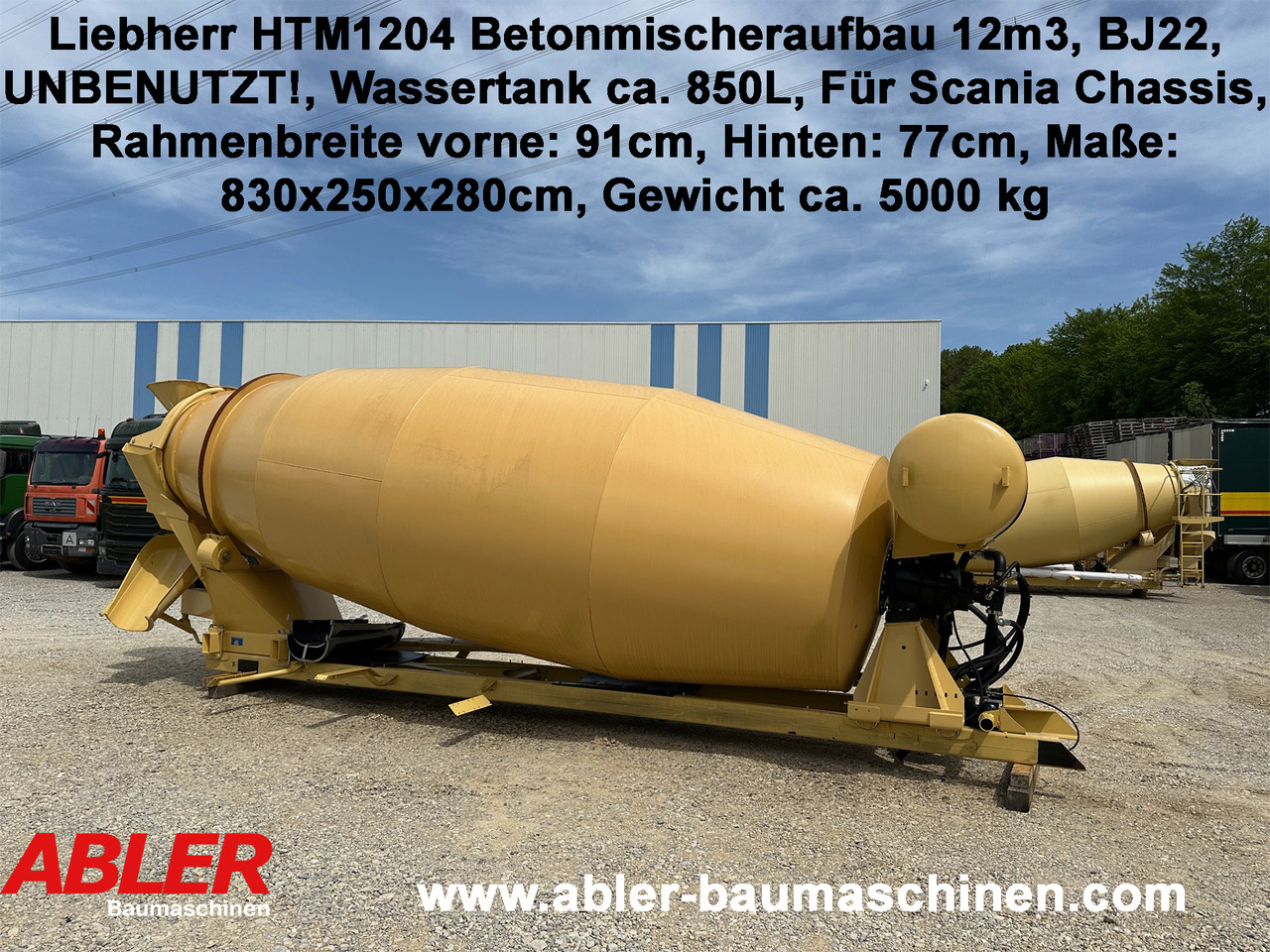 Liebherr HTM1204 Betonmischer Aufbau 12 m3 UNBENUTZT - Maisītāja rotējošais cilindrs: foto 1 Liebherr HTM1204 Betonmischer Aufbau 12 m3 UNBENUTZT - Maisītāja rotējošais cilindrs: foto 1