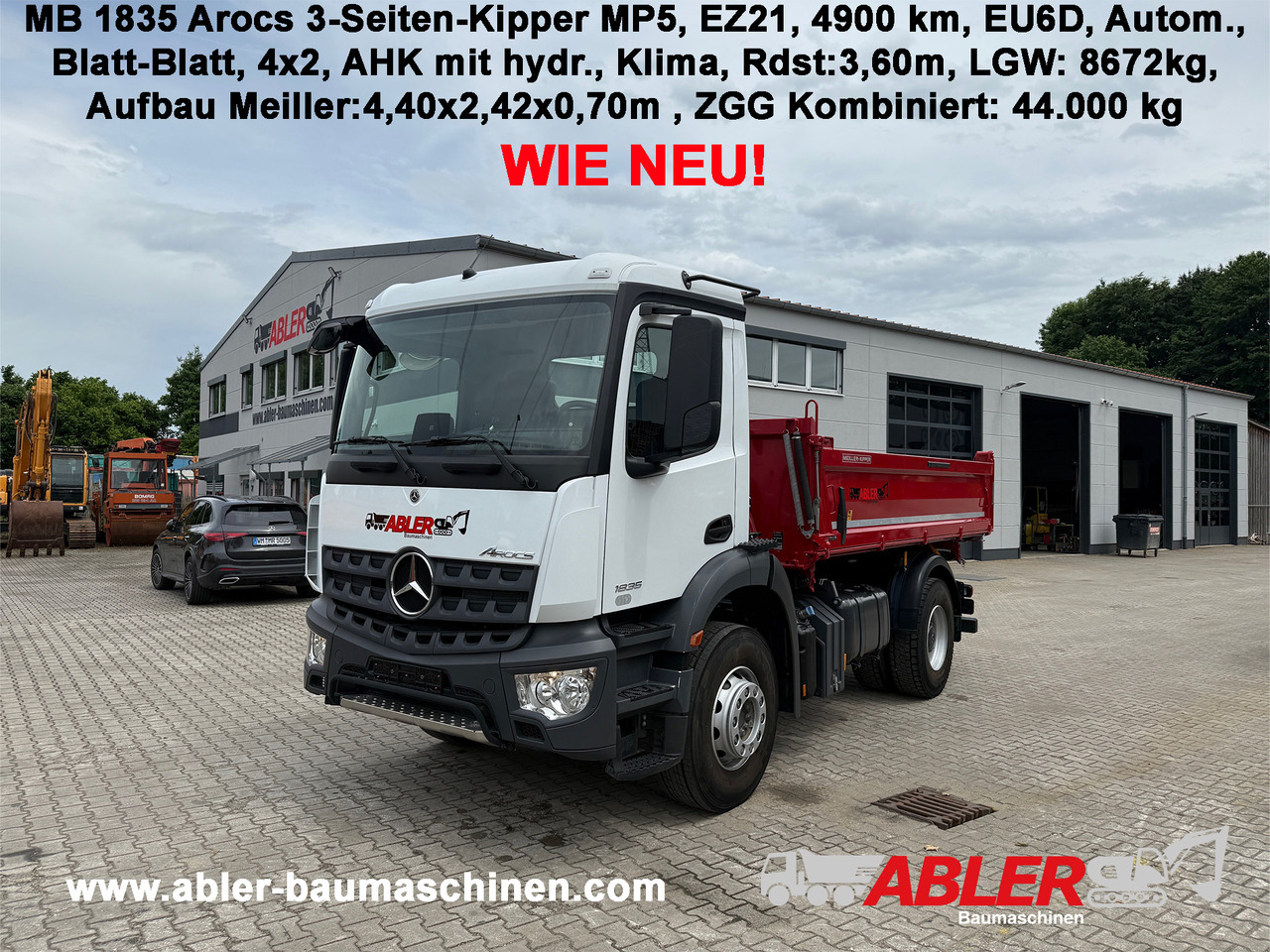 Mercedes-Benz 1835 Arocs 3-Seiten-Kipper 4900 km - Kravas automašīna pašizgāzējs: foto 1 Mercedes-Benz 1835 Arocs 3-Seiten-Kipper 4900 km - Kravas automašīna pašizgāzējs: foto 1