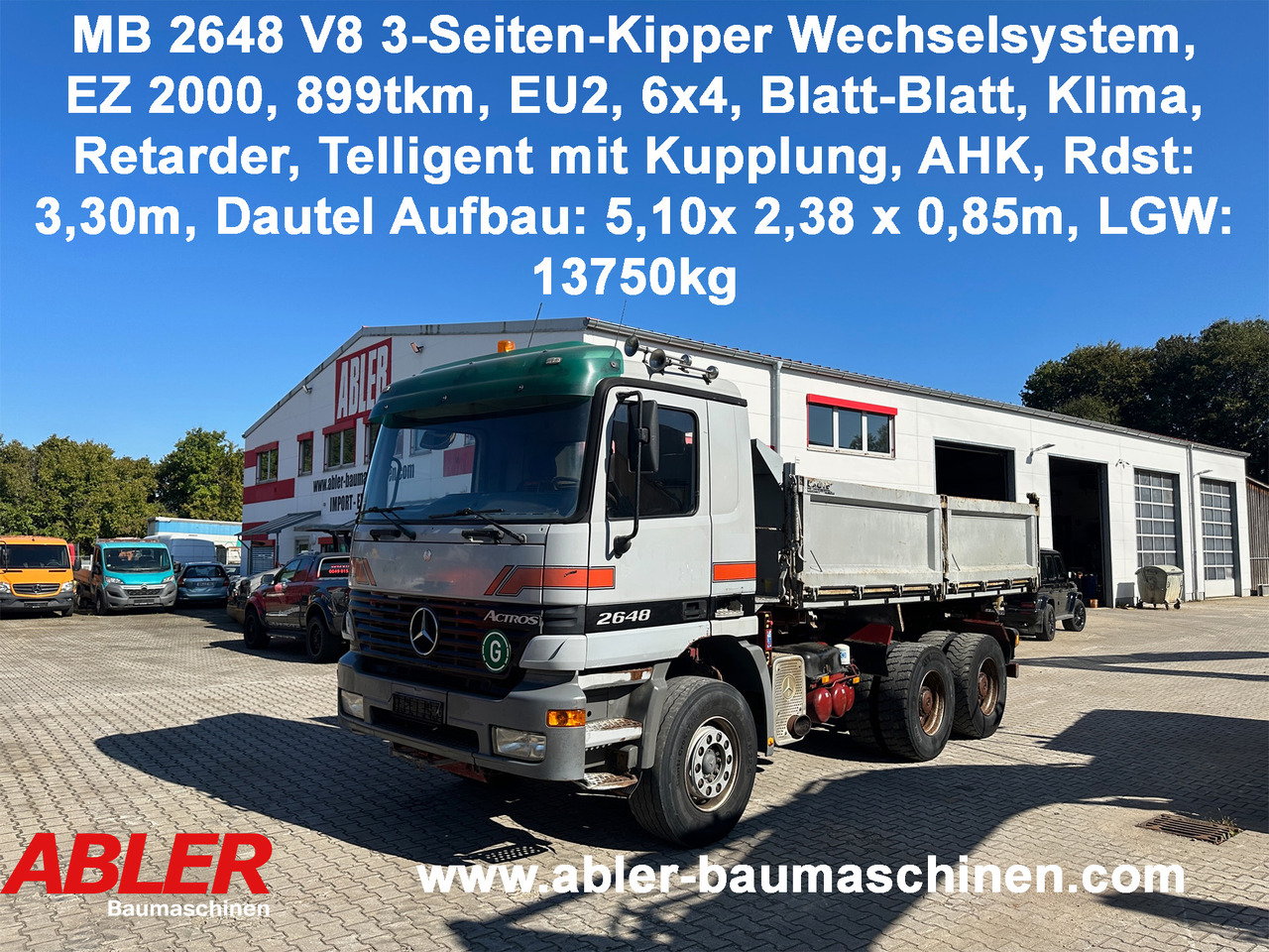 Mercedes-Benz 2648 3-Seiten-Kipper Wechselsystem V8 - Kravas automašīna pašizgāzējs: foto 1 Mercedes-Benz 2648 3-Seiten-Kipper Wechselsystem V8 - Kravas automašīna pašizgāzējs: foto 1