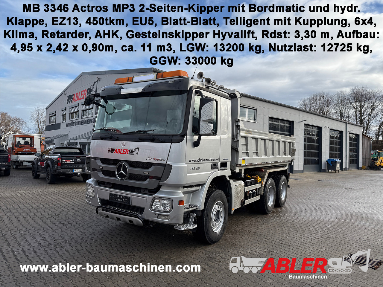 Kravas automašīna pašizgāzējs Mercedes-Benz 3346 Actros MP3 2-Seiten Kipper Bordmatic Klima Retarder: foto 1