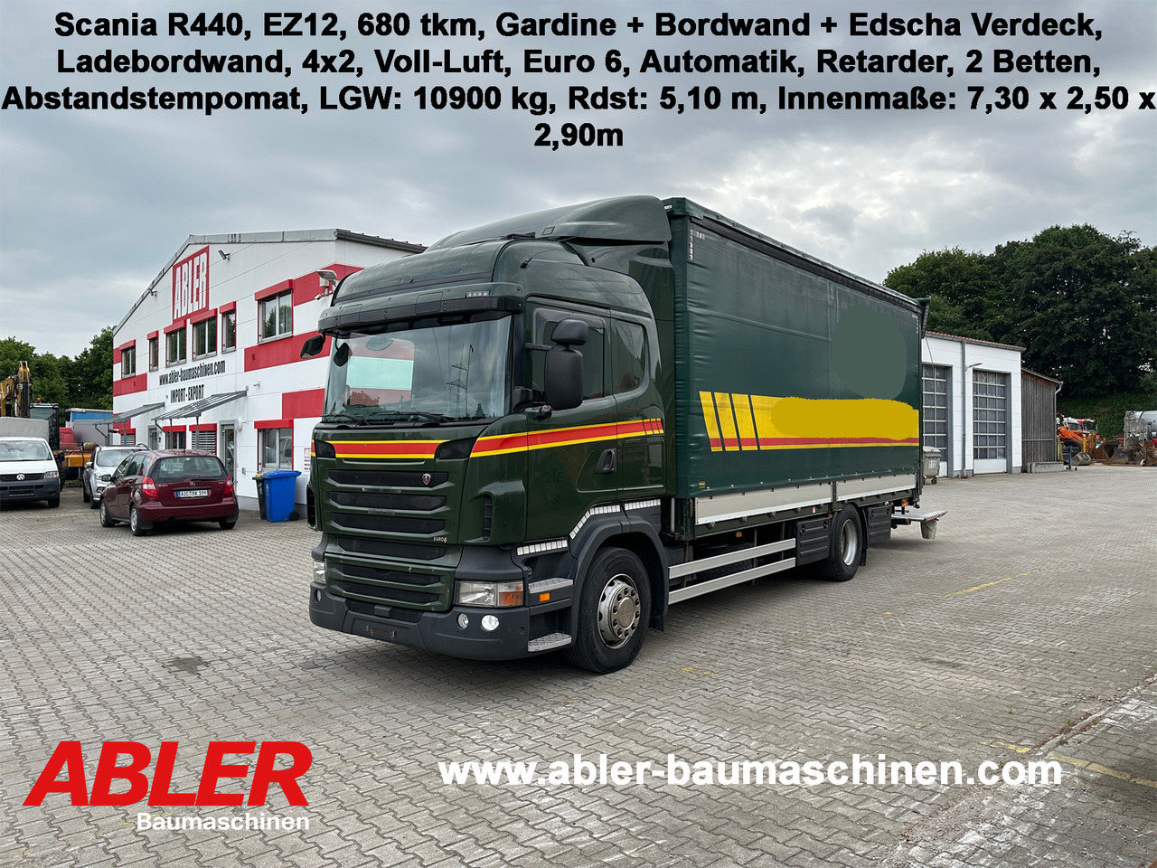 Scania R440 Pritsche Plane Bordwände Ladebordwand - Kravas automašīna ar tentu: foto 1 Scania R440 Pritsche Plane Bordwände Ladebordwand - Kravas automašīna ar tentu: foto 1