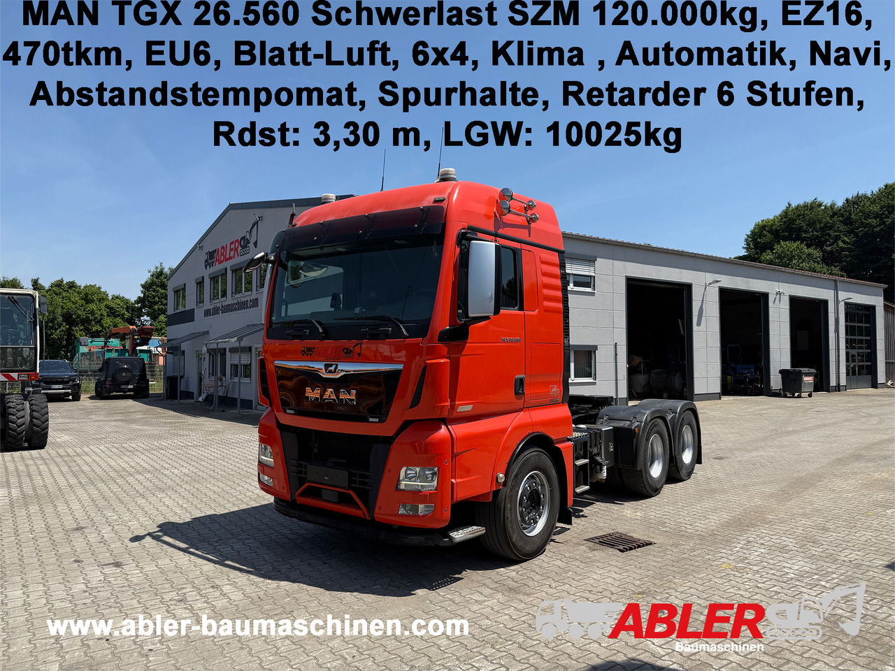 MAN TGX 26.560 Swerlast SZM 120.000 kg Retarder ACC - Vilcējs: foto 1 MAN TGX 26.560 Swerlast SZM 120.000 kg Retarder ACC - Vilcējs: foto 1