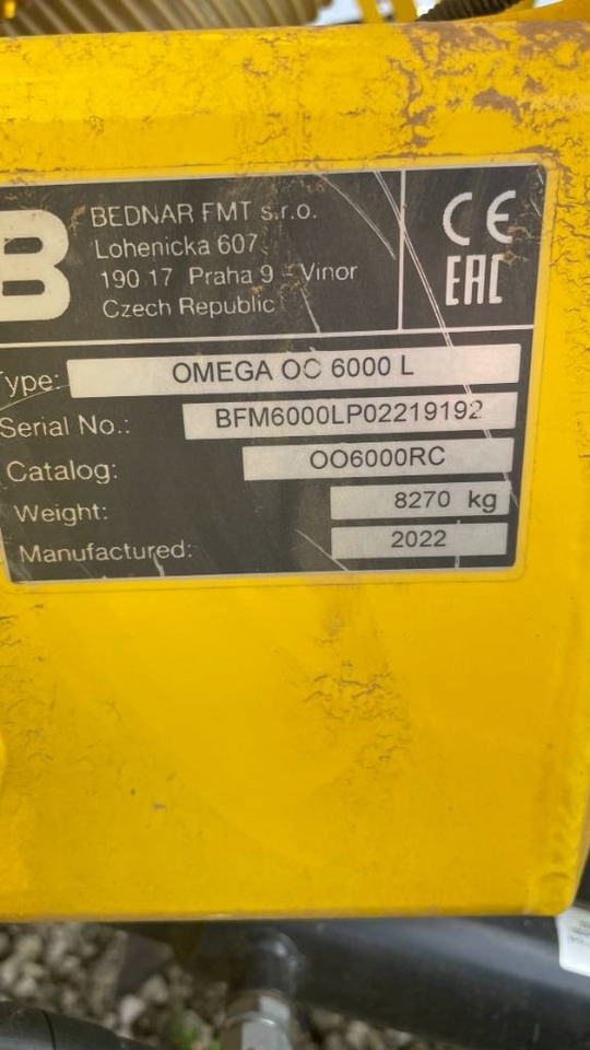 Bednar Omega OO 6000 L - Sējmašīna: foto 2 Bednar Omega OO 6000 L - Sējmašīna: foto 2