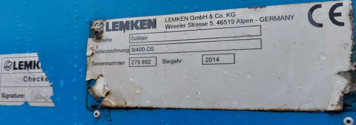 Kombinētā sējmašīna Lemken Zirkon 10/400 - Solitair 9-400: foto 14 Kombinētā sējmašīna Lemken Zirkon 10/400 - Solitair 9-400: foto 14