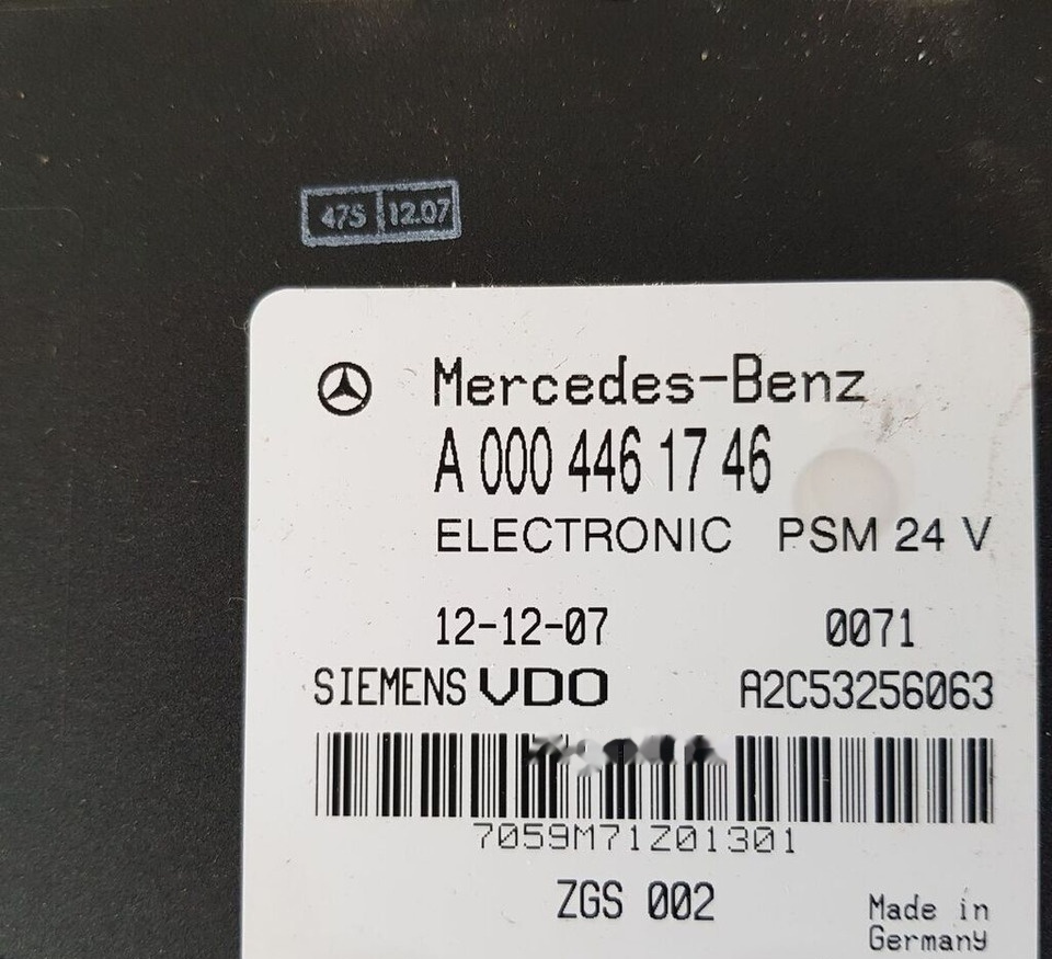 A2C53256063 Mercedes-Benz ACTROS MB2 - Elektroniskais vadības bloks (ECU) - Kravas automašīna: foto 1 A2C53256063 Mercedes-Benz ACTROS MB2 - Elektroniskais vadības bloks (ECU) - Kravas automašīna: foto 1