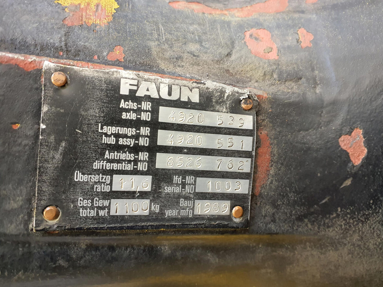 FAUN RTF 30 end differential 13x29 - Diferenciālis - Autoceltnis: foto 4 FAUN RTF 30 end differential 13x29 - Diferenciālis - Autoceltnis: foto 4