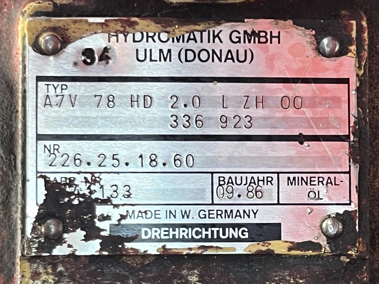 Gottwald pump A2F.160.W.2.Z.6 - Hidrauliskais sūknis - Autoceltnis: foto 5 Gottwald pump A2F.160.W.2.Z.6 - Hidrauliskais sūknis - Autoceltnis: foto 5