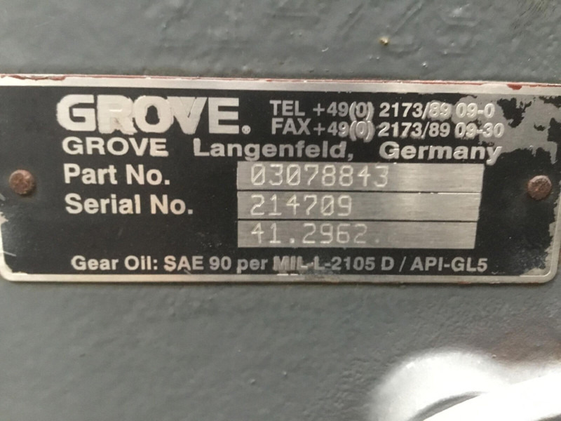Grove GMK 3055 diff box axle nr 1 - Diferenciālis - Celtnis: foto 5 Grove GMK 3055 diff box axle nr 1 - Diferenciālis - Celtnis: foto 5