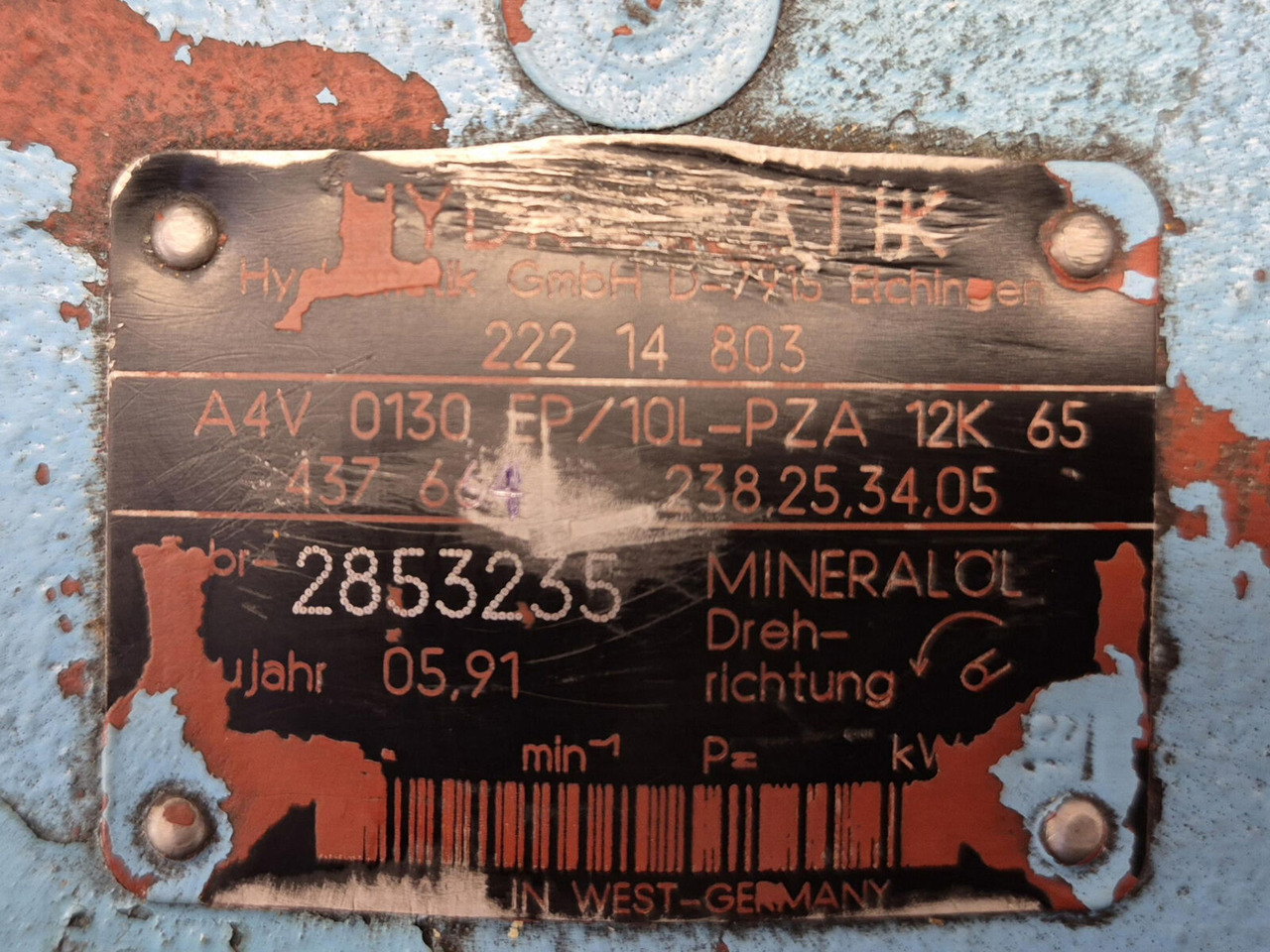 Hidrauliskais sūknis - Autoceltnis Krupp KMK 6180/6200 pump: foto 7