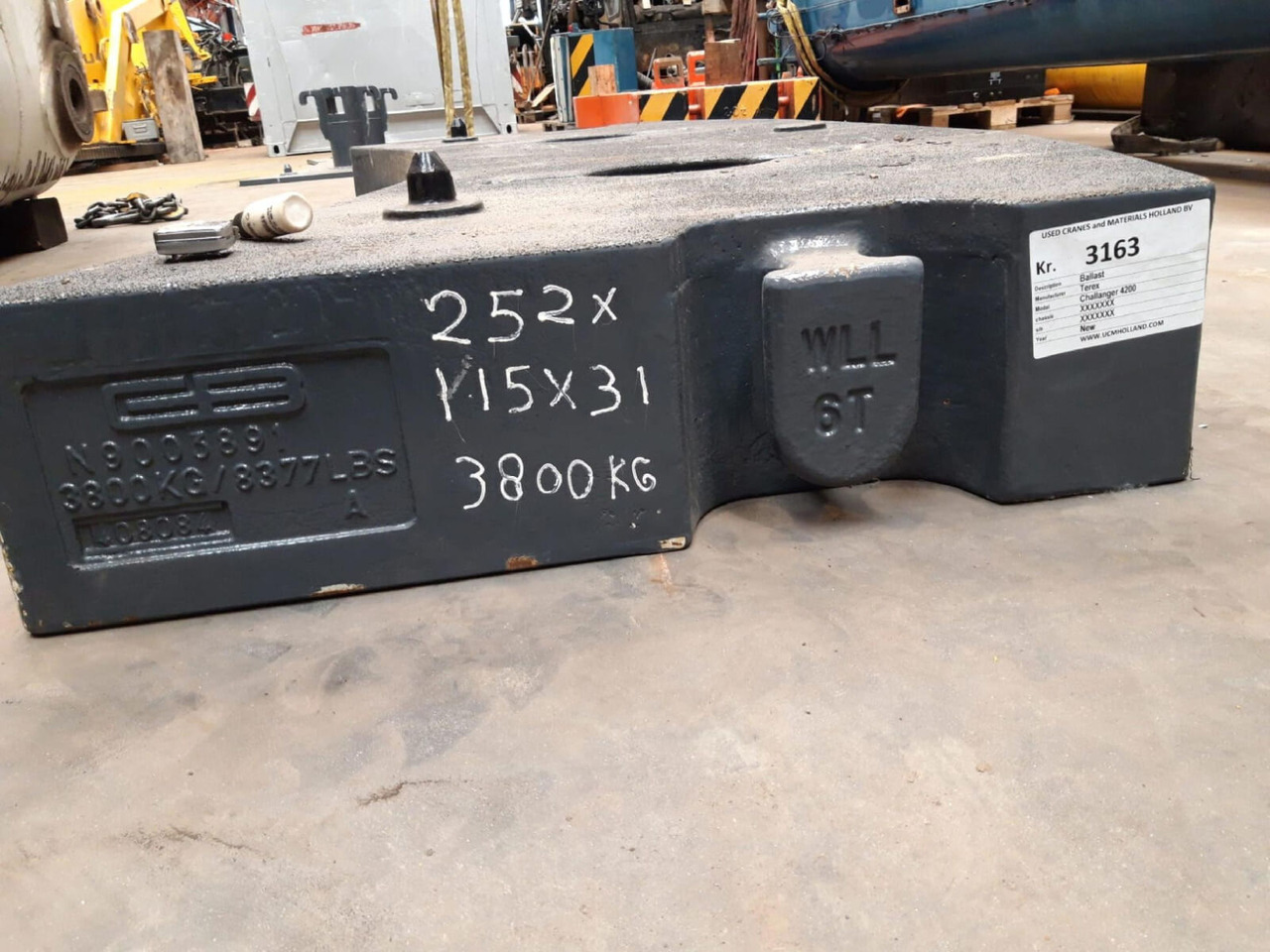 Terex Terex Challenger 4200 counterweight 3,8 ton - Pretsvars - Autoceltnis: foto 5 Terex Terex Challenger 4200 counterweight 3,8 ton - Pretsvars - Autoceltnis: foto 5