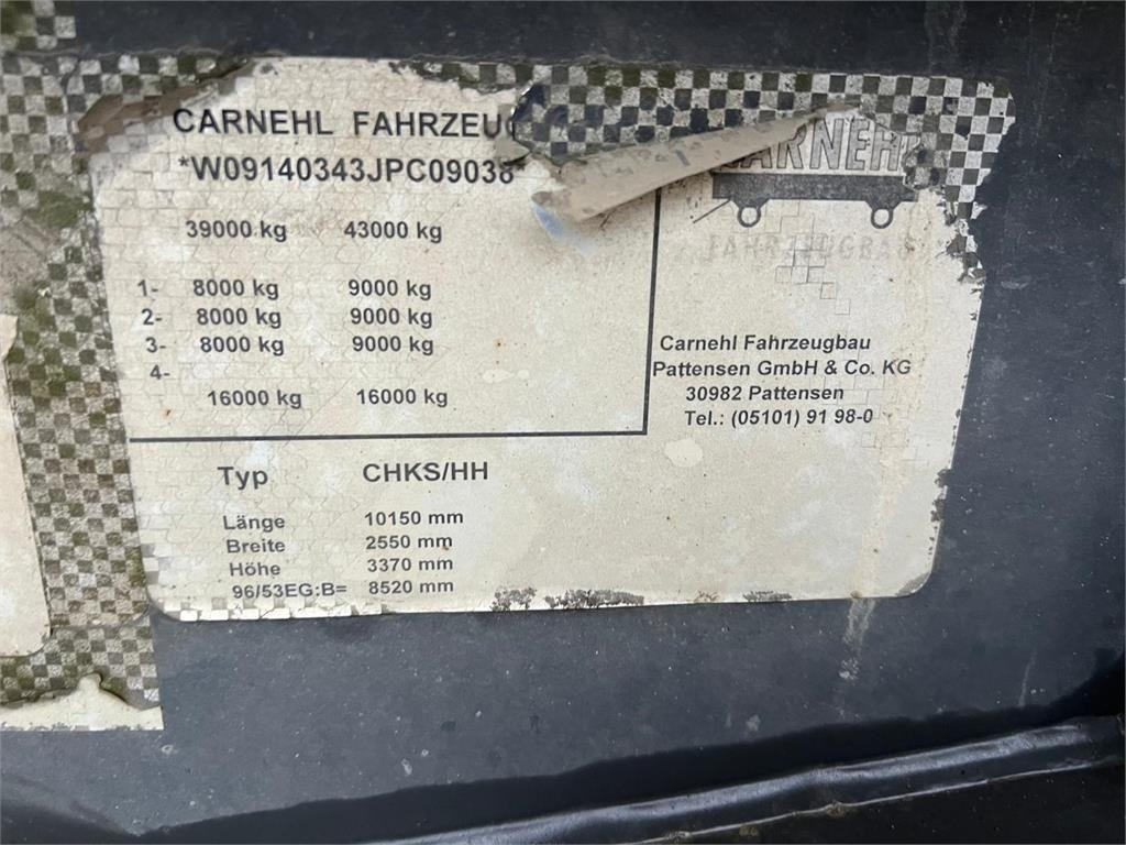 Puspiekabe pašizgāzējs Carnehl 30m3 Hardox stål kasse: foto 10