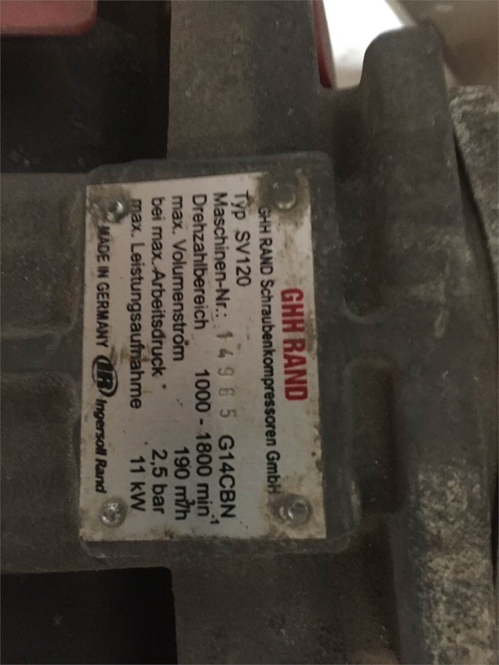 GHH RAND SV120 kompressor - Kompresors: foto 5 GHH RAND SV120 kompressor - Kompresors: foto 5