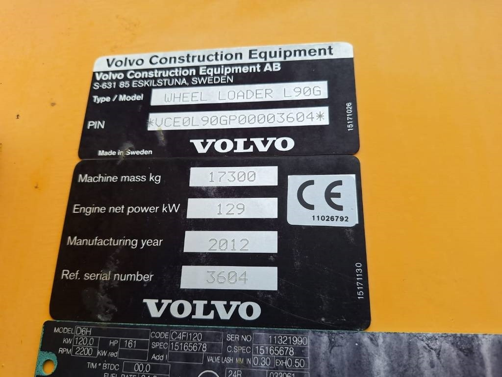 Riteņu iekrāvējs Volvo MYYTY! SOLD! L90G RASVARI, YM.: foto 15