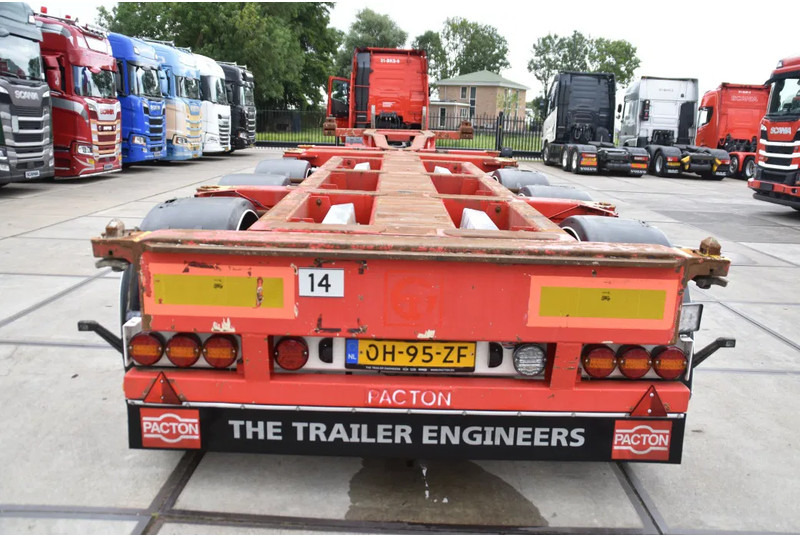 Pacton T3-010 - BPW AXLES - DRUM BRAKES - 2 LIFT AXLES - 2 x EXTENDABLE - - Puspiekabe noņemamā virsbūve/ Konteineru vedējs: foto 3 Pacton T3-010 - BPW AXLES - DRUM BRAKES - 2 LIFT AXLES - 2 x EXTENDABLE - - Puspiekabe noņemamā virsbūve/ Konteineru vedējs: foto 3