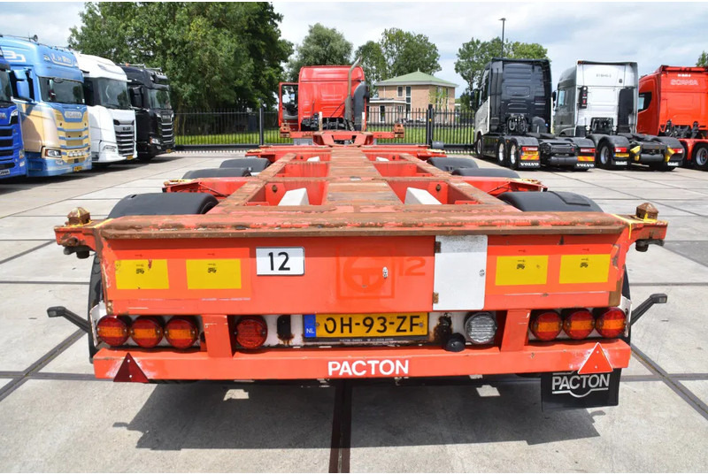 Pacton T3-010 - BPW AXLES - DRUM BRAKES - 2 LIFT AXLES - 2 x EXTENDABLE - - Puspiekabe noņemamā virsbūve/ Konteineru vedējs: foto 3 Pacton T3-010 - BPW AXLES - DRUM BRAKES - 2 LIFT AXLES - 2 x EXTENDABLE - - Puspiekabe noņemamā virsbūve/ Konteineru vedējs: foto 3