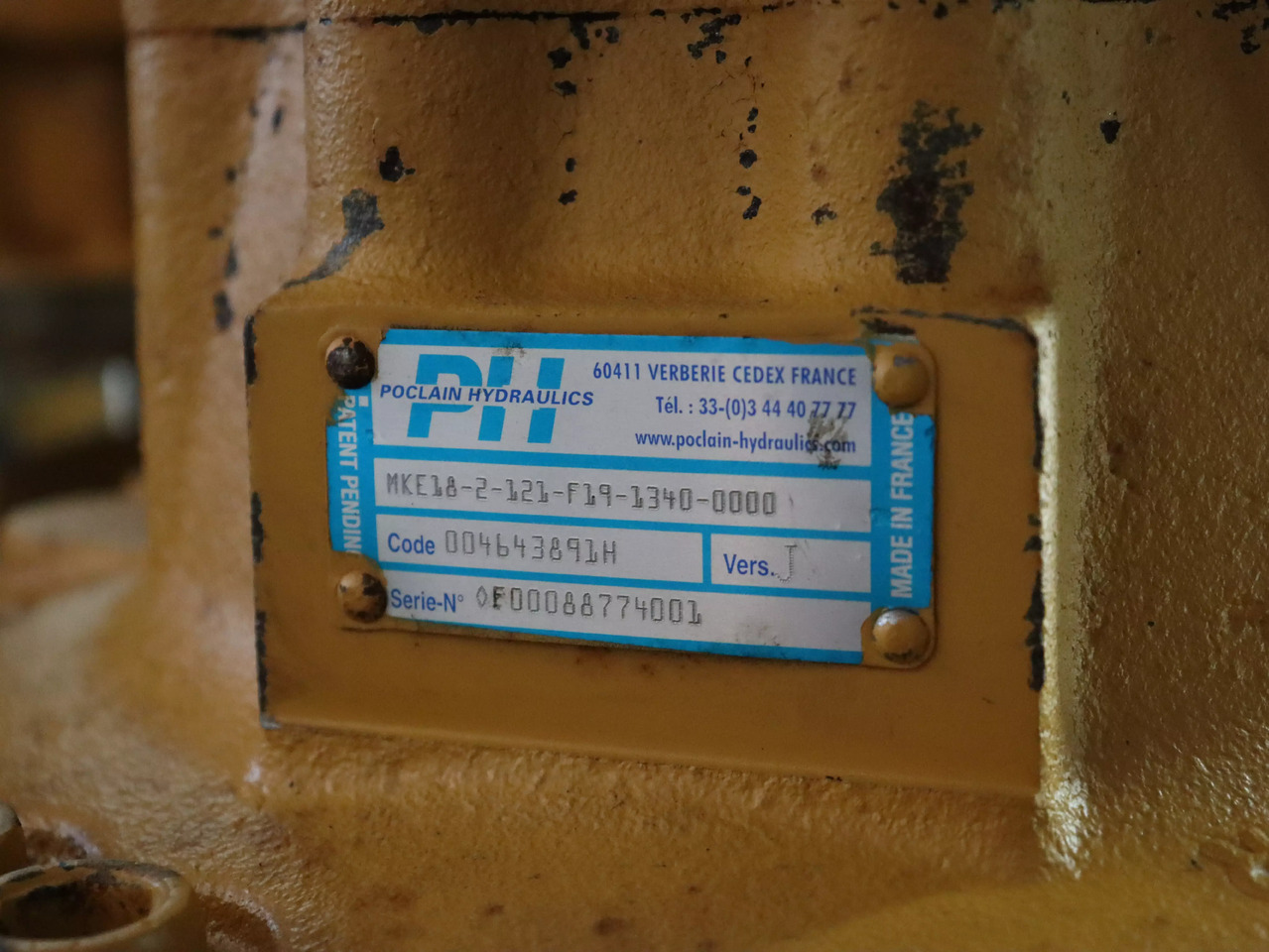POCLAIN MKE18-2-121-F19-1340-0000 - Hidrauliskais motors - Celtniecības tehnika: foto 4 POCLAIN MKE18-2-121-F19-1340-0000 - Hidrauliskais motors - Celtniecības tehnika: foto 4