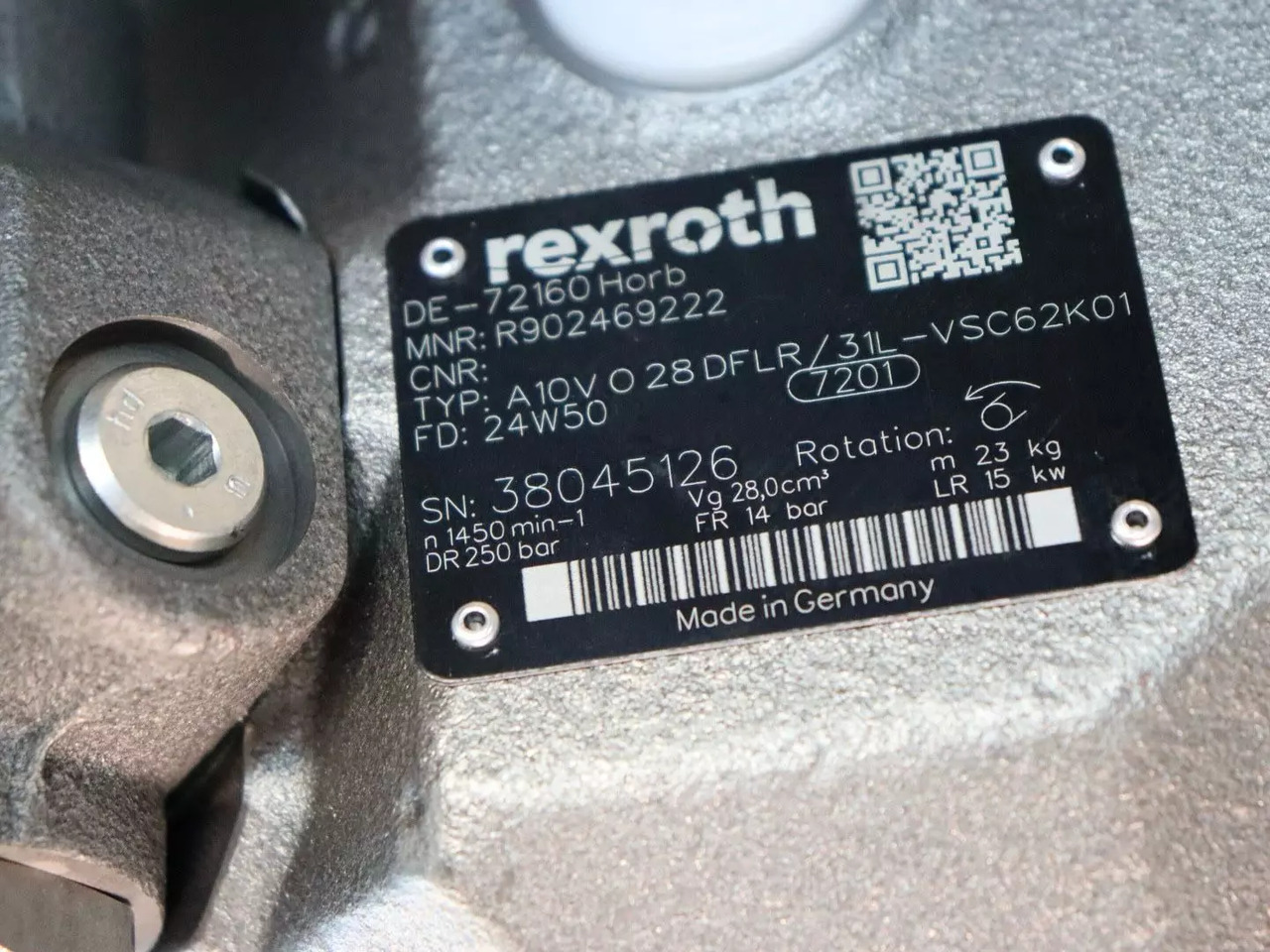 REXROTH A10VO28DFLR/31L-VSC62K01 - Hidrauliskais sūknis - Celtniecības tehnika: foto 5 REXROTH A10VO28DFLR/31L-VSC62K01 - Hidrauliskais sūknis - Celtniecības tehnika: foto 5