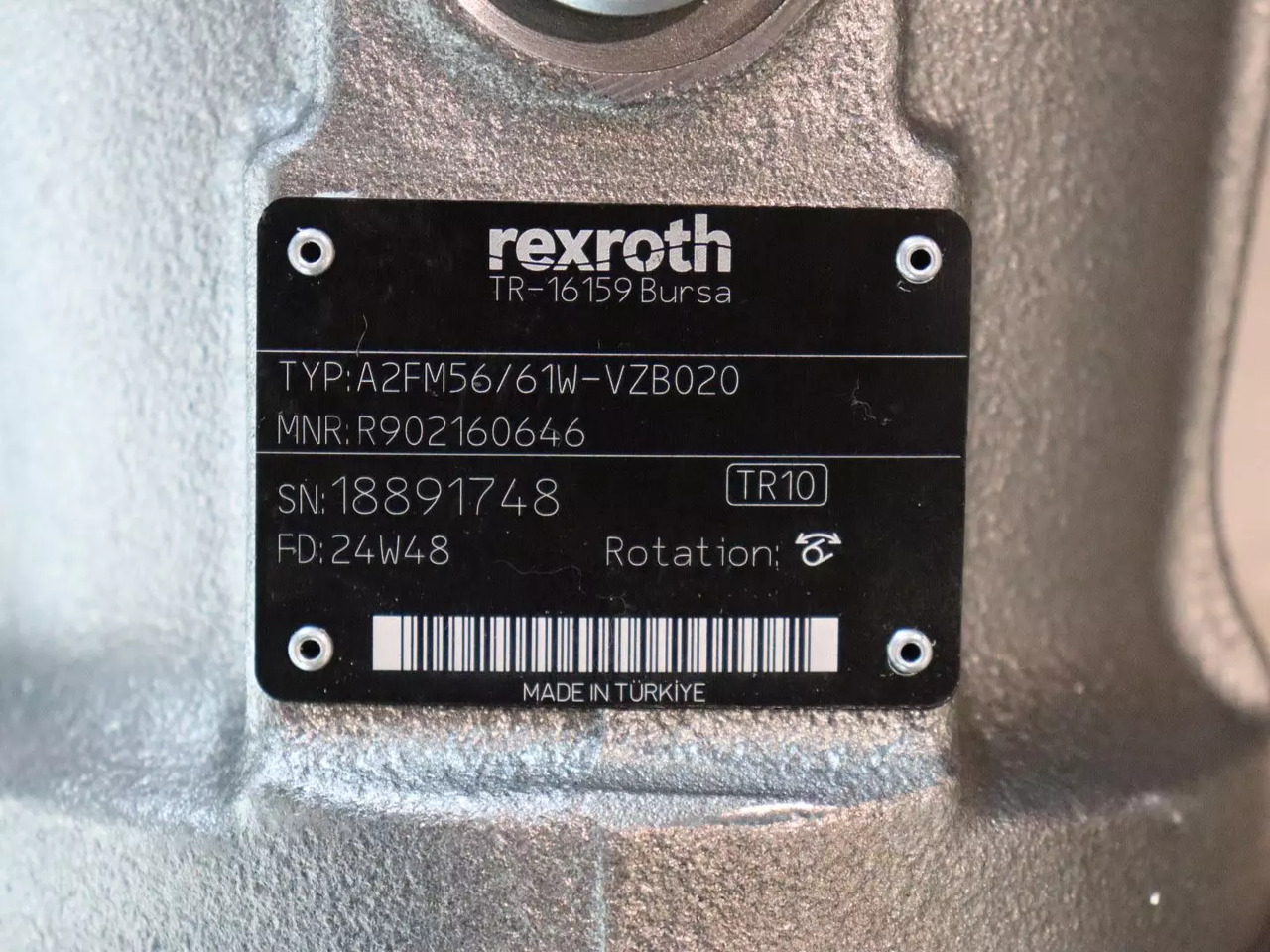 REXROTH A2FM56/61W-VZB020 - Hidrauliskais motors - Iekraušanas tehnika: foto 4 REXROTH A2FM56/61W-VZB020 - Hidrauliskais motors - Iekraušanas tehnika: foto 4