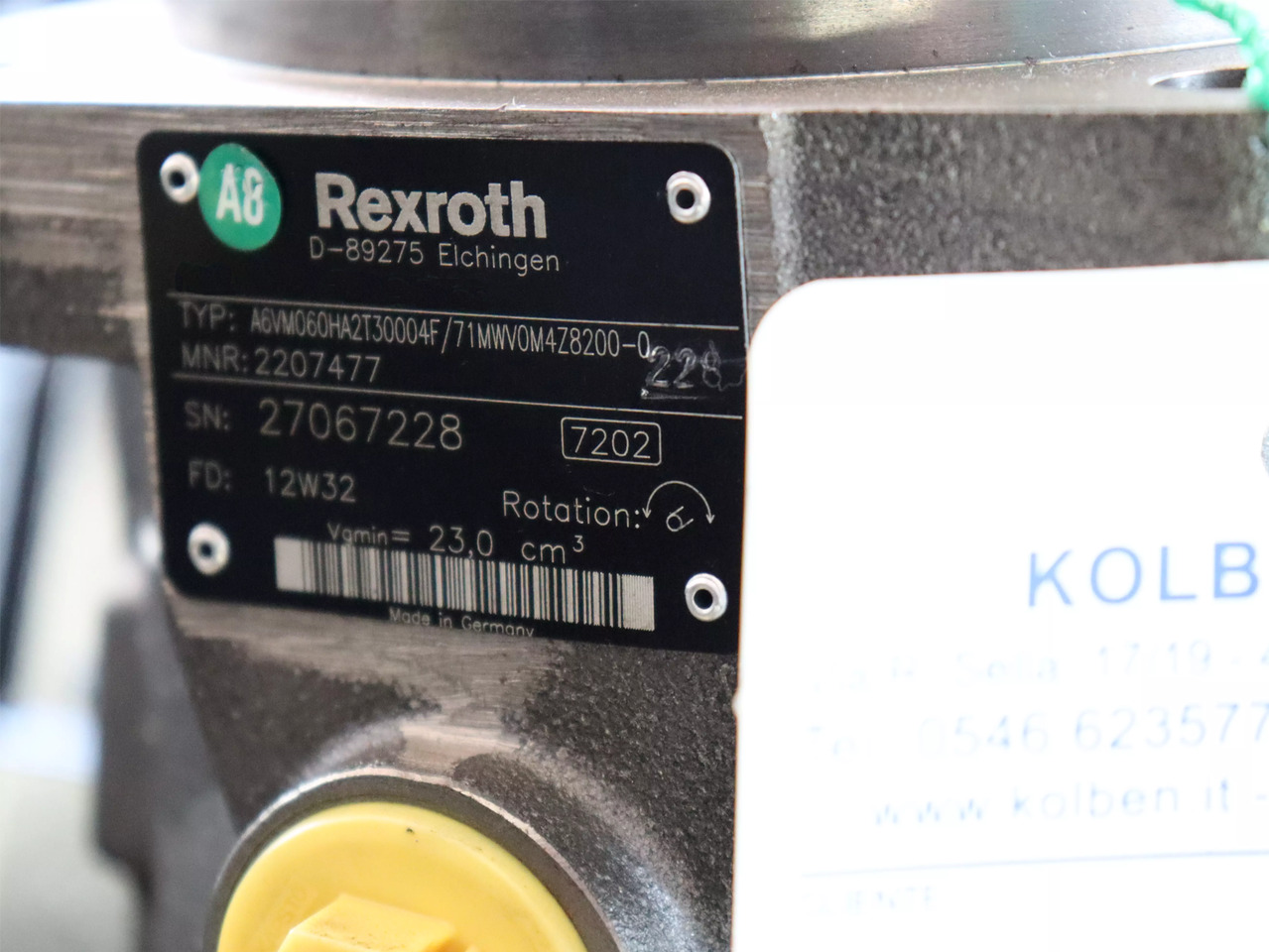 REXROTH A6VM060HA2T30004F/71MWV0M4Z8200-0 - Hidrauliskais motors - Iekraušanas tehnika: foto 4 REXROTH A6VM060HA2T30004F/71MWV0M4Z8200-0 - Hidrauliskais motors - Iekraušanas tehnika: foto 4