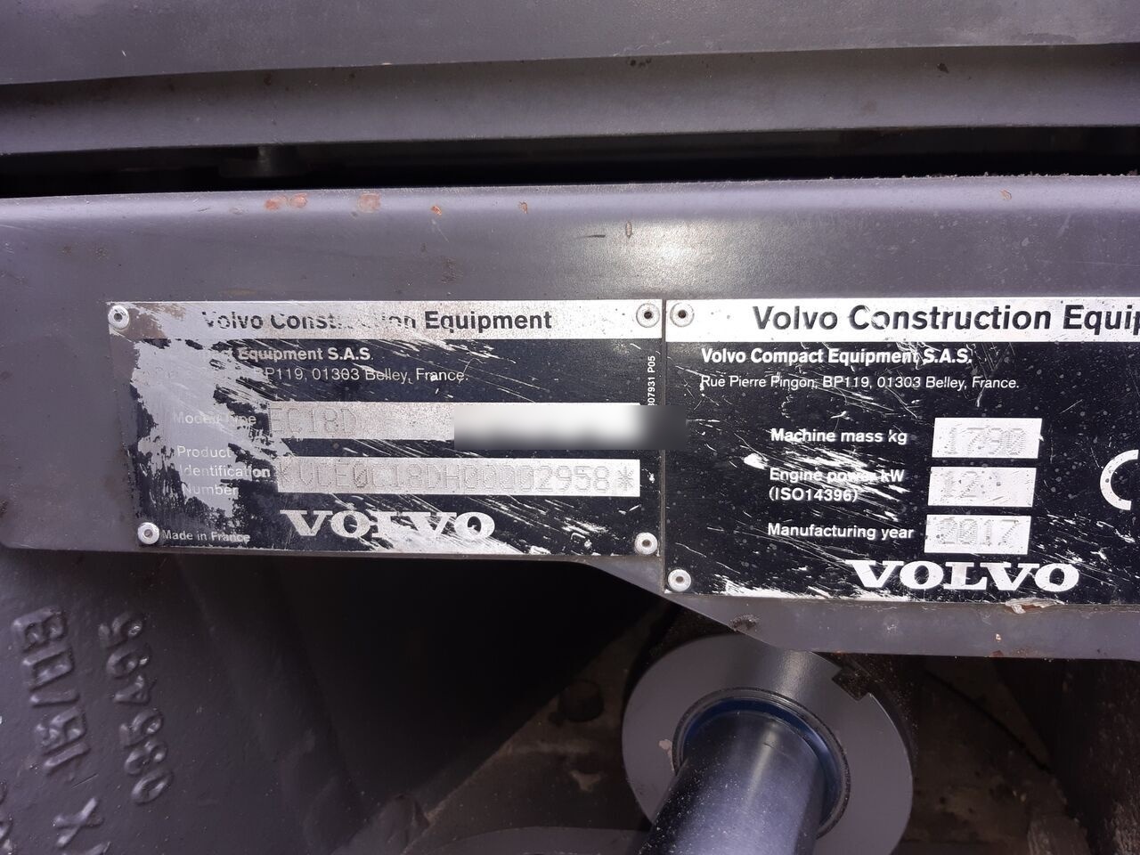 Mini-ekskavators Volvo EC18D: foto 16