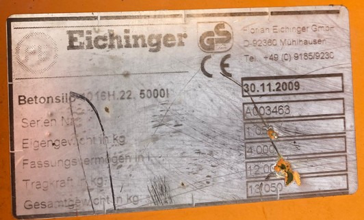 Eichinger concrete silo 1016H.22 - Papildaprīkojums - Iekraušanas tehnika: foto 3 Eichinger concrete silo 1016H.22 - Papildaprīkojums - Iekraušanas tehnika: foto 3